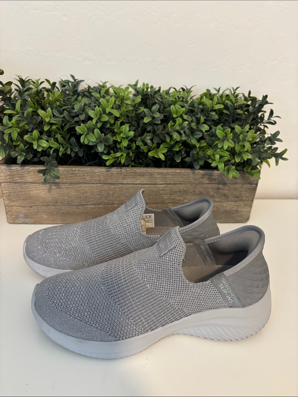 Skechers Martha Stewart Women’s Hands Free Gray Slip-Ins Shoes